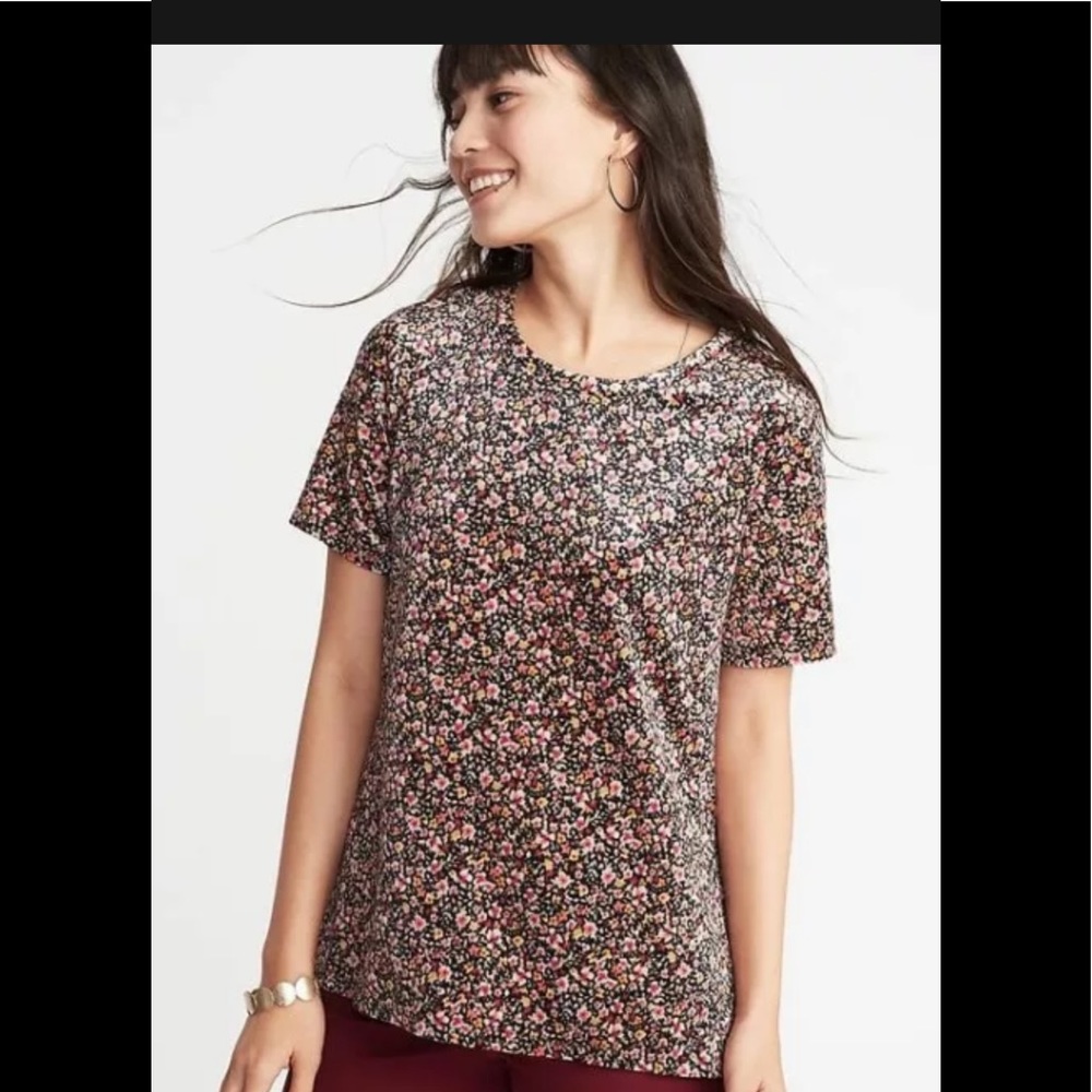 Funky Floral Velvet Top